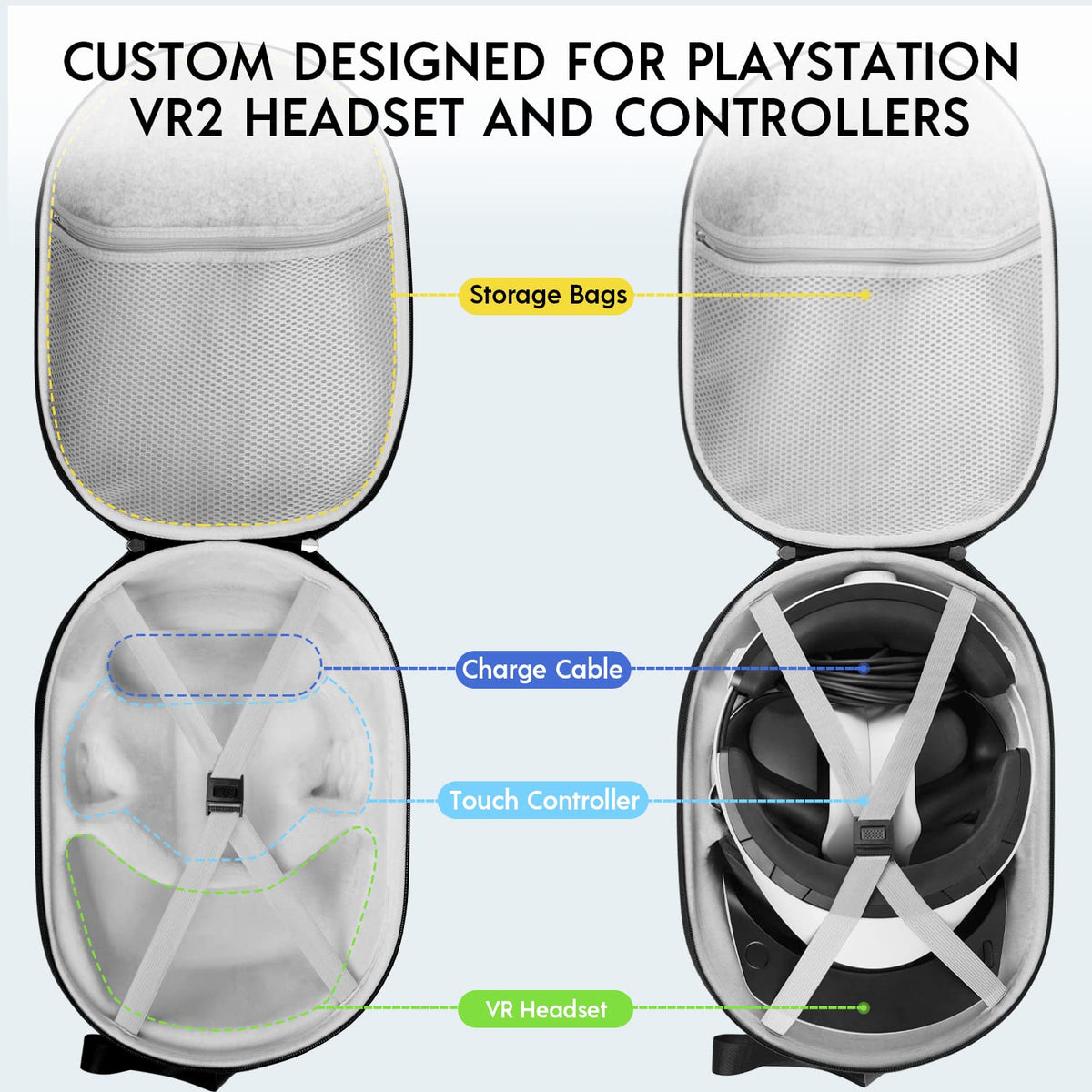 Hard Carrying Case for Gaming Headset and Touch Controllers N434006