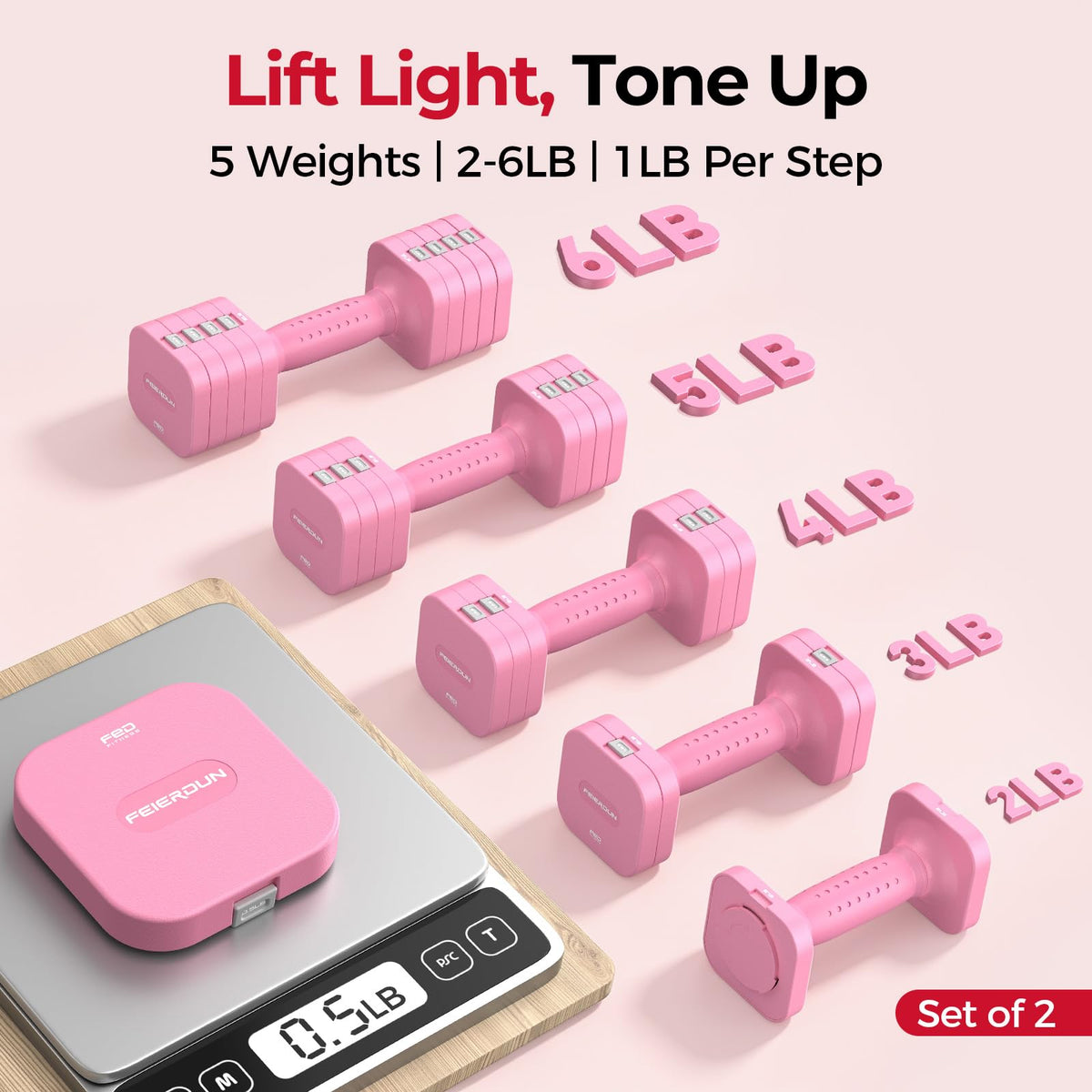 5-in-1 Adjustable Dumbbell Set R614