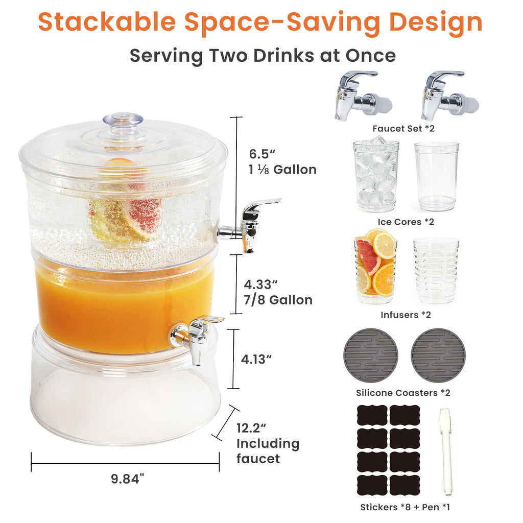 2 Gallon Beverage Dispenser with Stand V90697