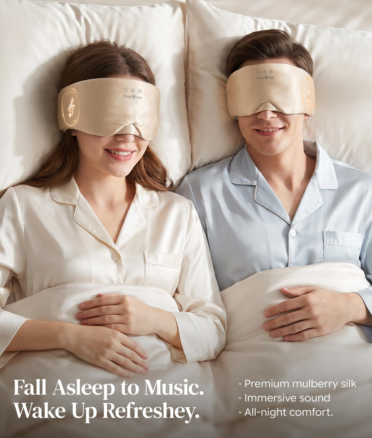 Silk Sleep Mask Bluetooth Headphones B852