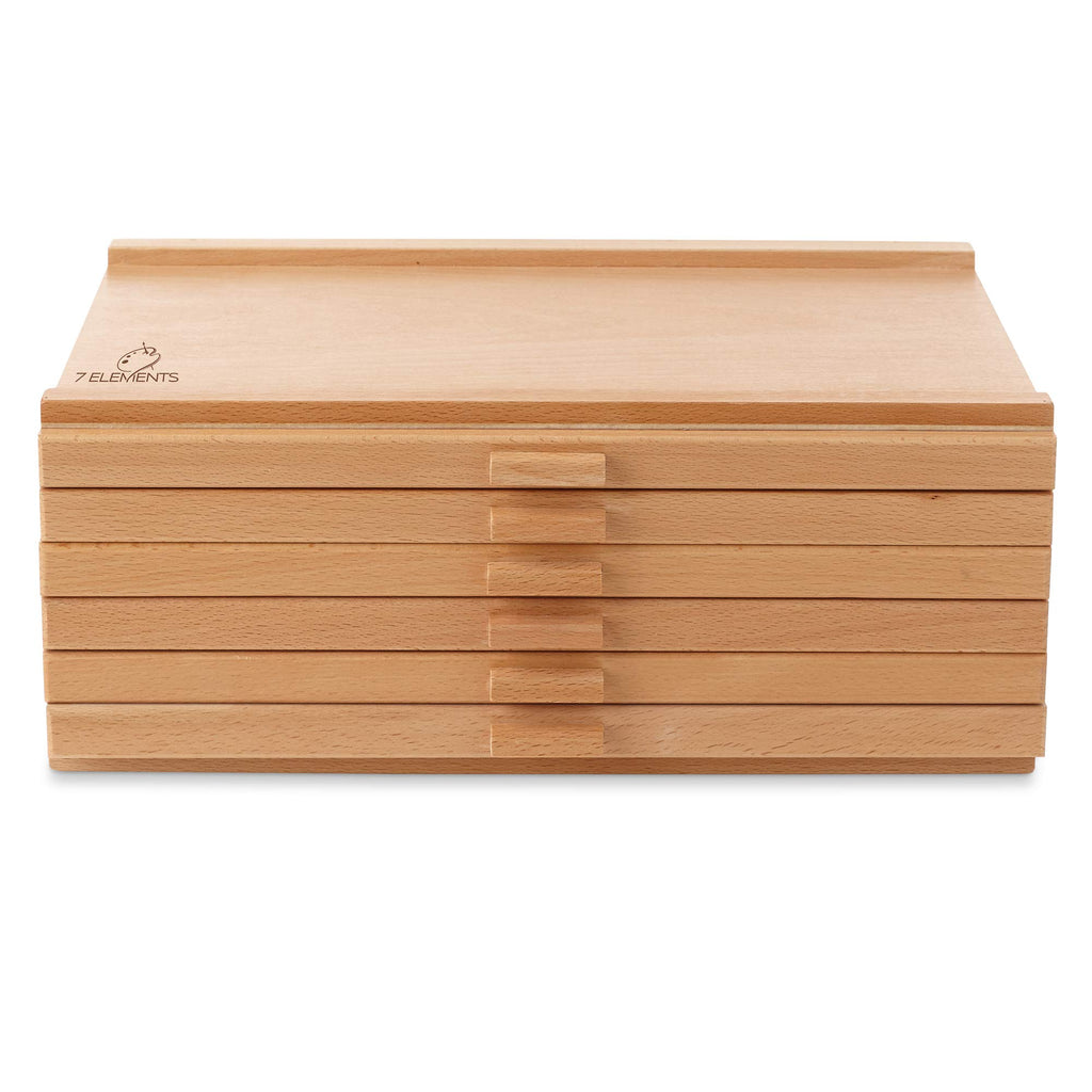 6 Drawer Wooden Artist Storage Box E152