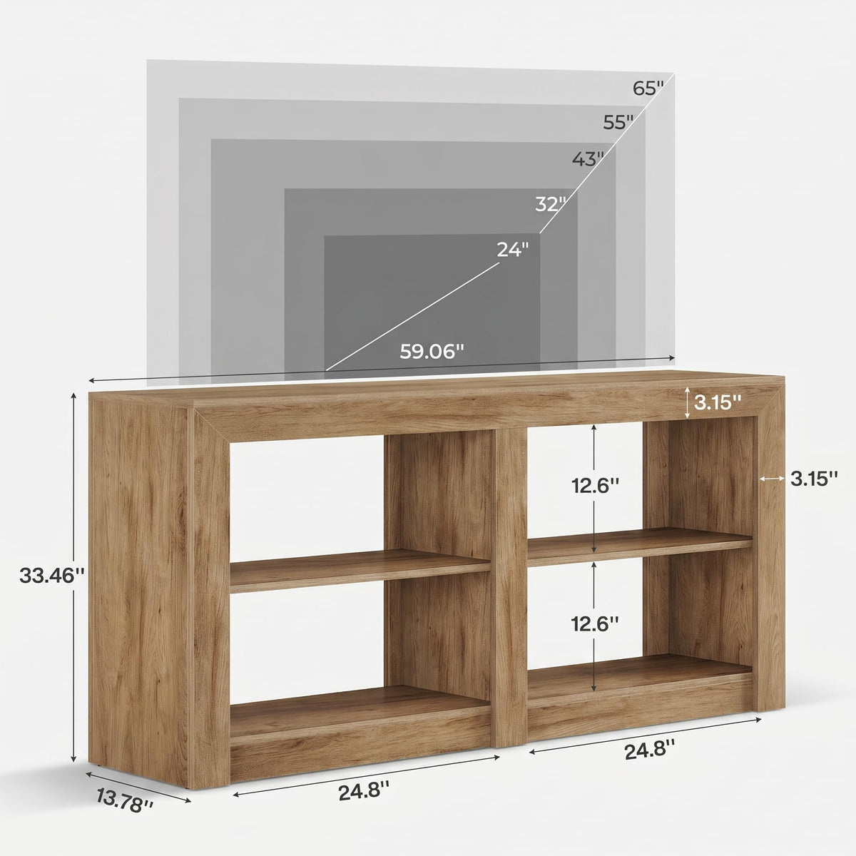 Tall TV Stand for TVs Up to 65 Inches N978
