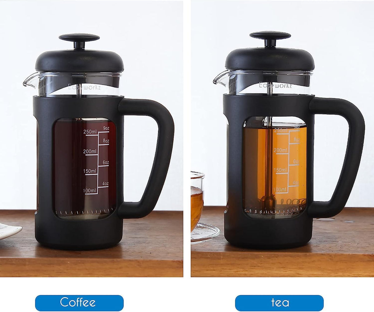 12 oz French Press Coffee Tea Maker with 10g Measuring Spoon C994