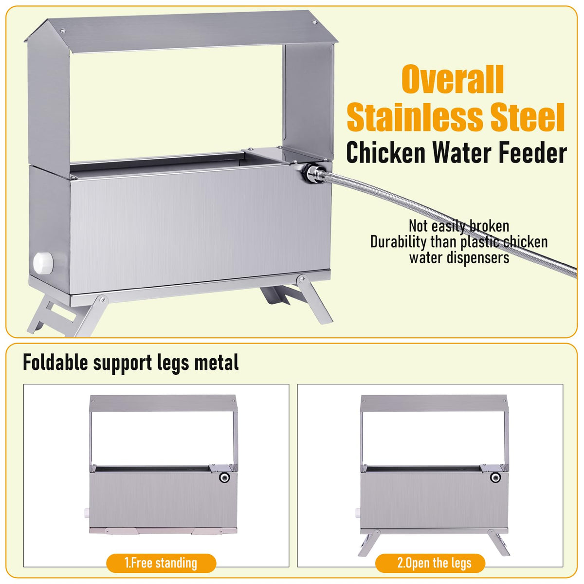 Stainless Steel Automatic Chicken Waterer E719