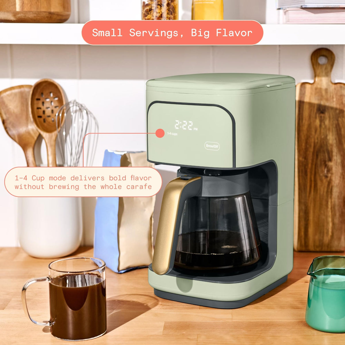 Sage Green 12-Cup Programmable Drip Coffee Maker Q183306