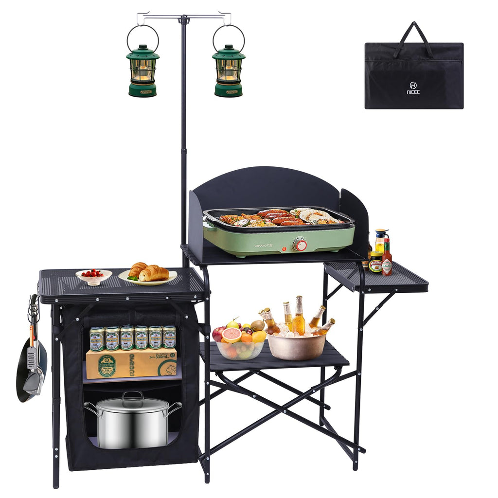 Black Portable Folding Camping Table E10570