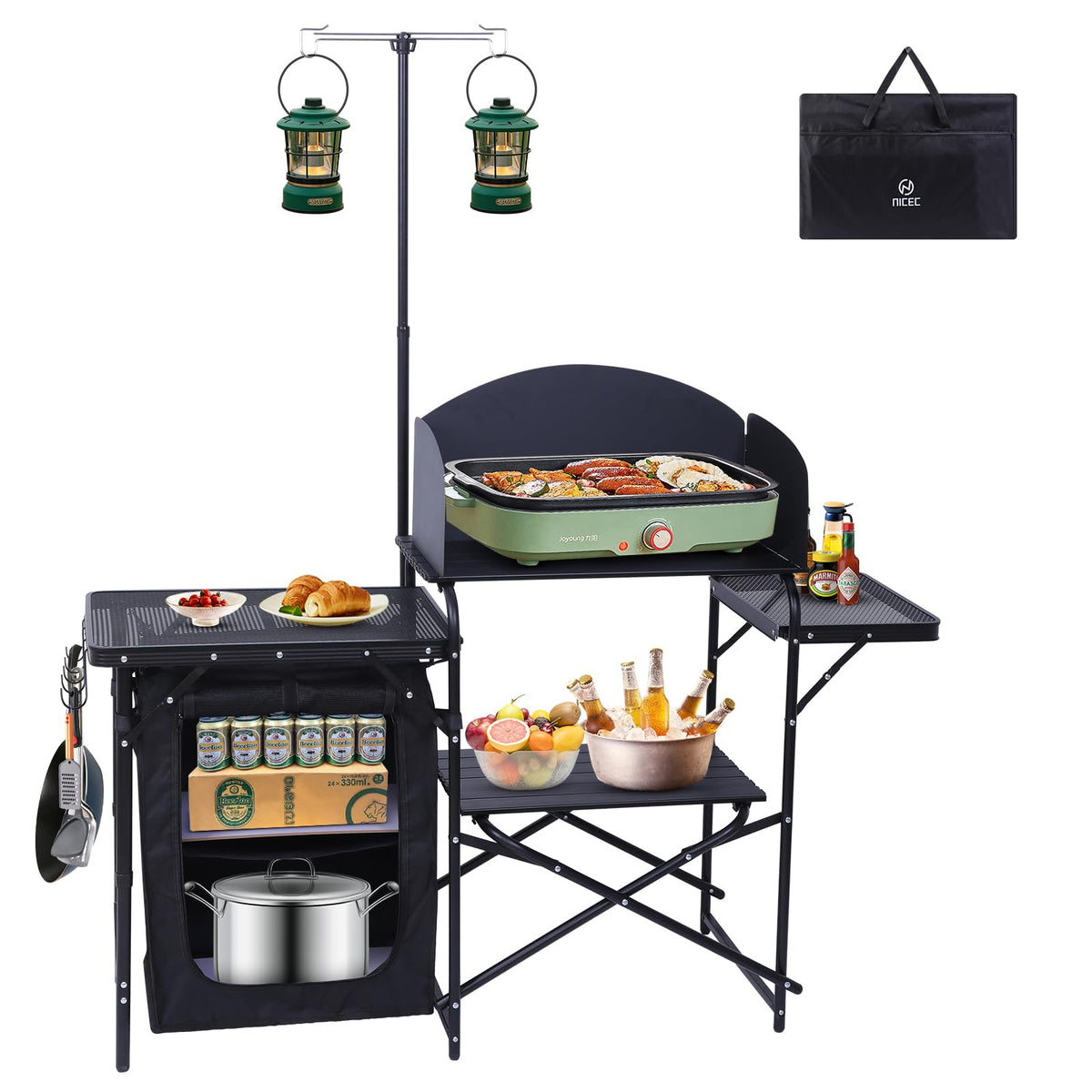 Black Portable Folding Camping Table E10570