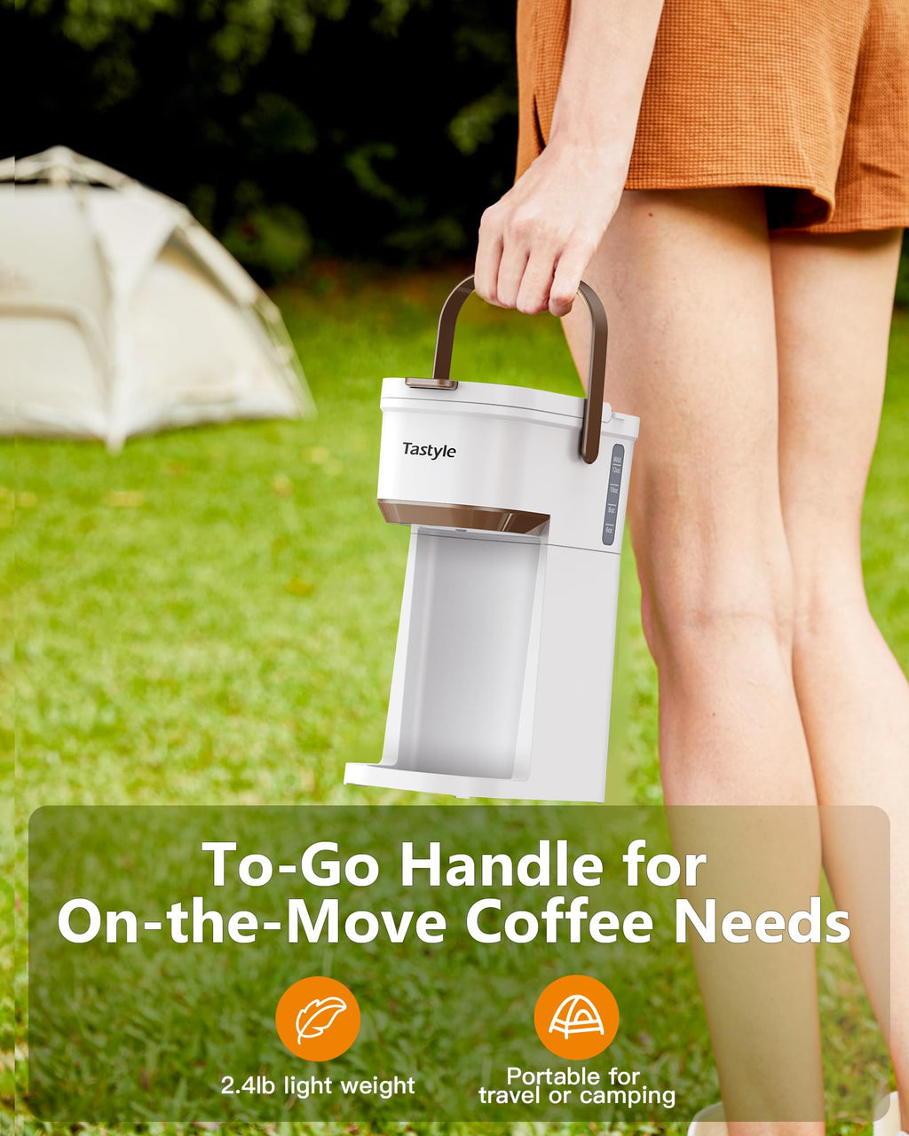 Mini Single Serve Coffee Maker with Handle H737931