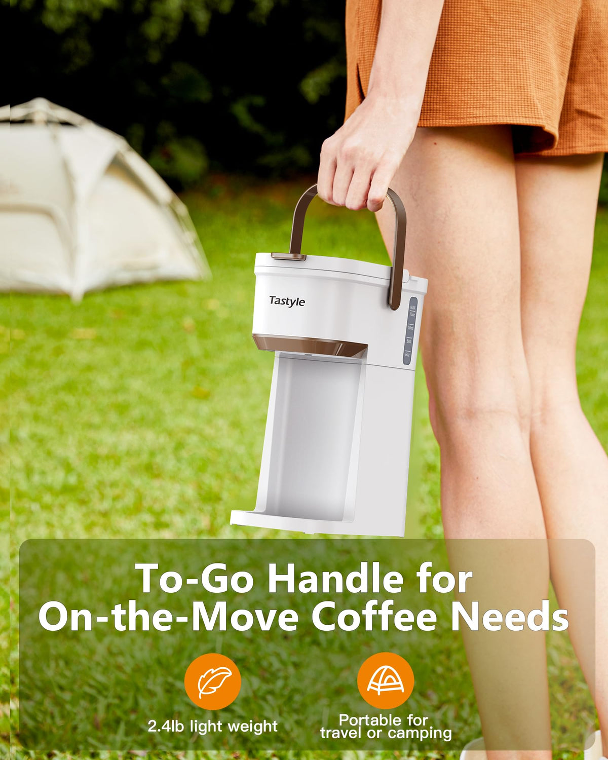 Mini Single Serve Coffee Maker with Handle H737931