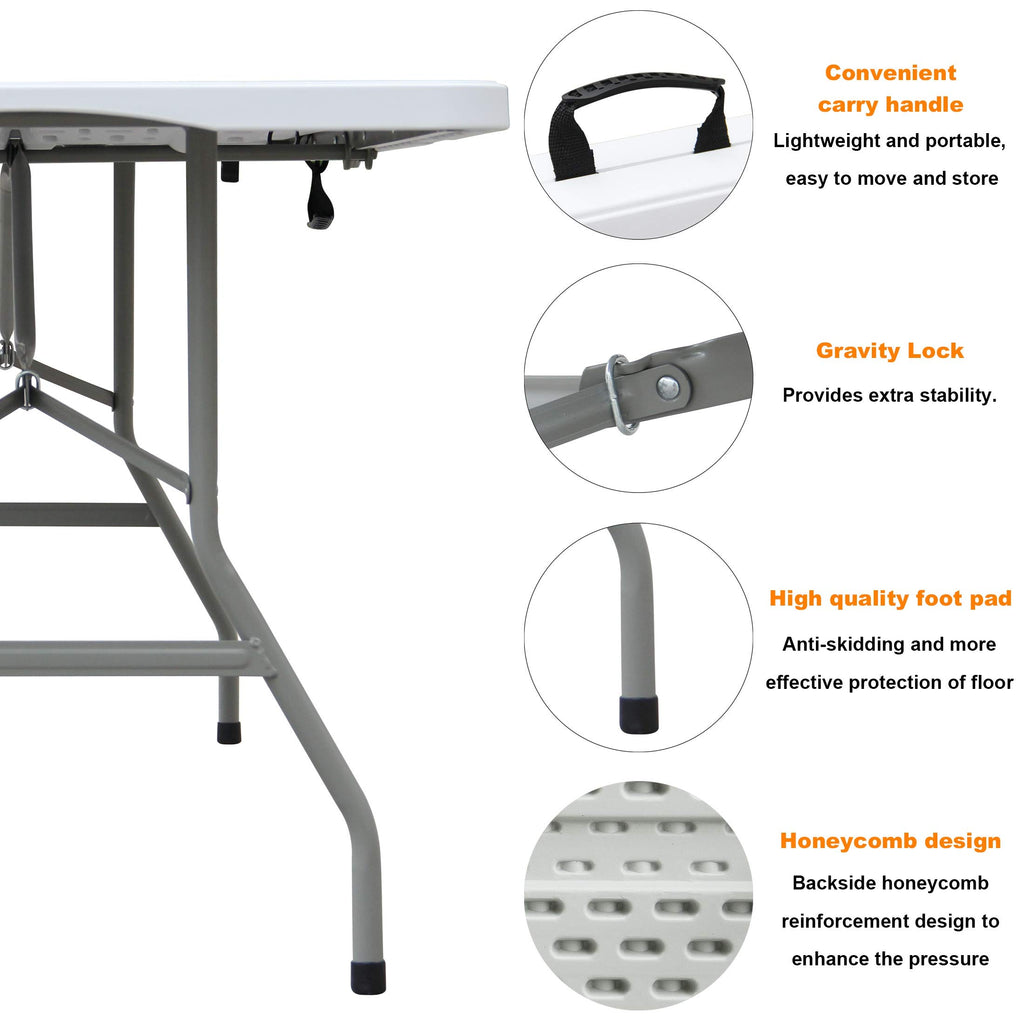 6ft Folding Plastic Table L55277
