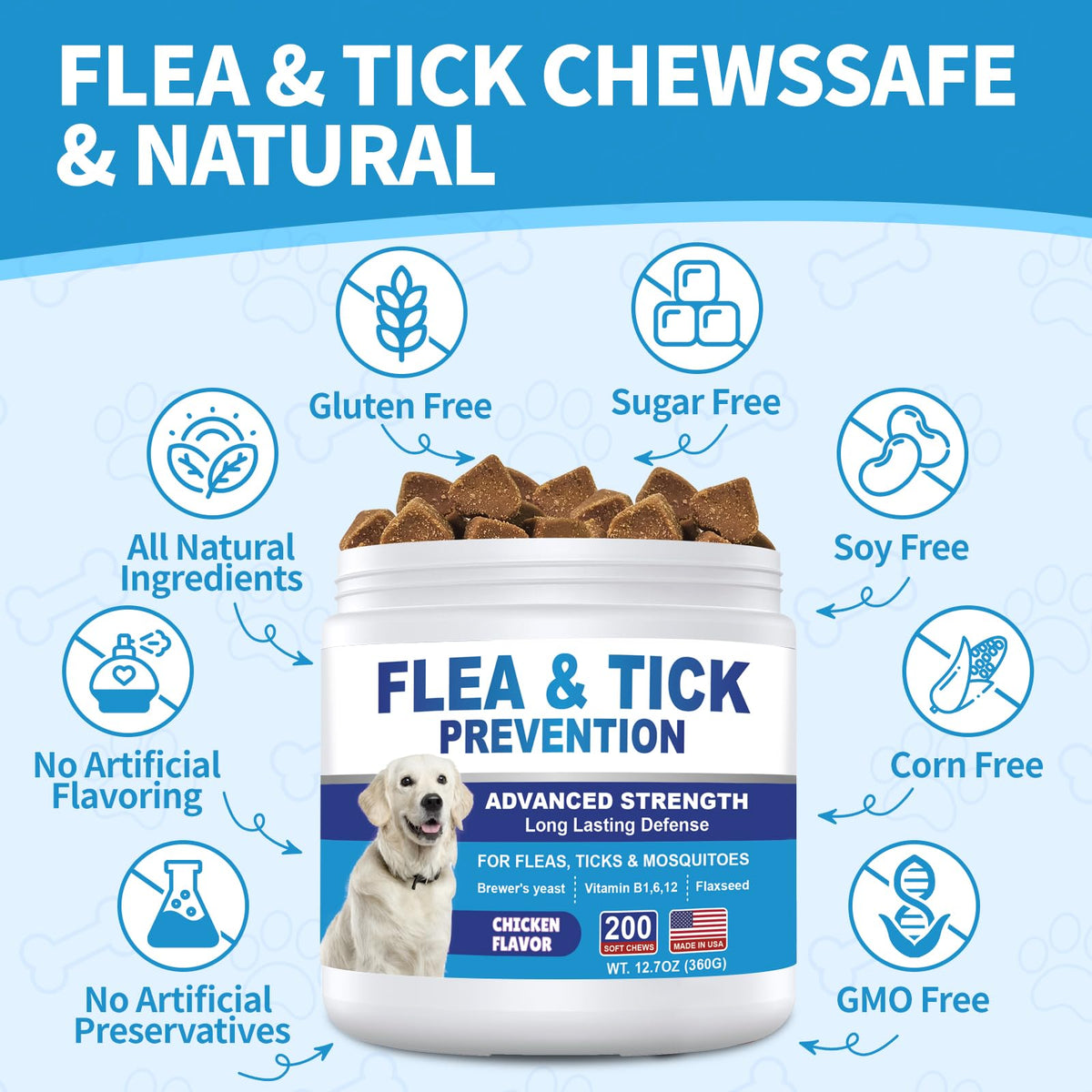 Flea and Tick Chewables 200Ct G633