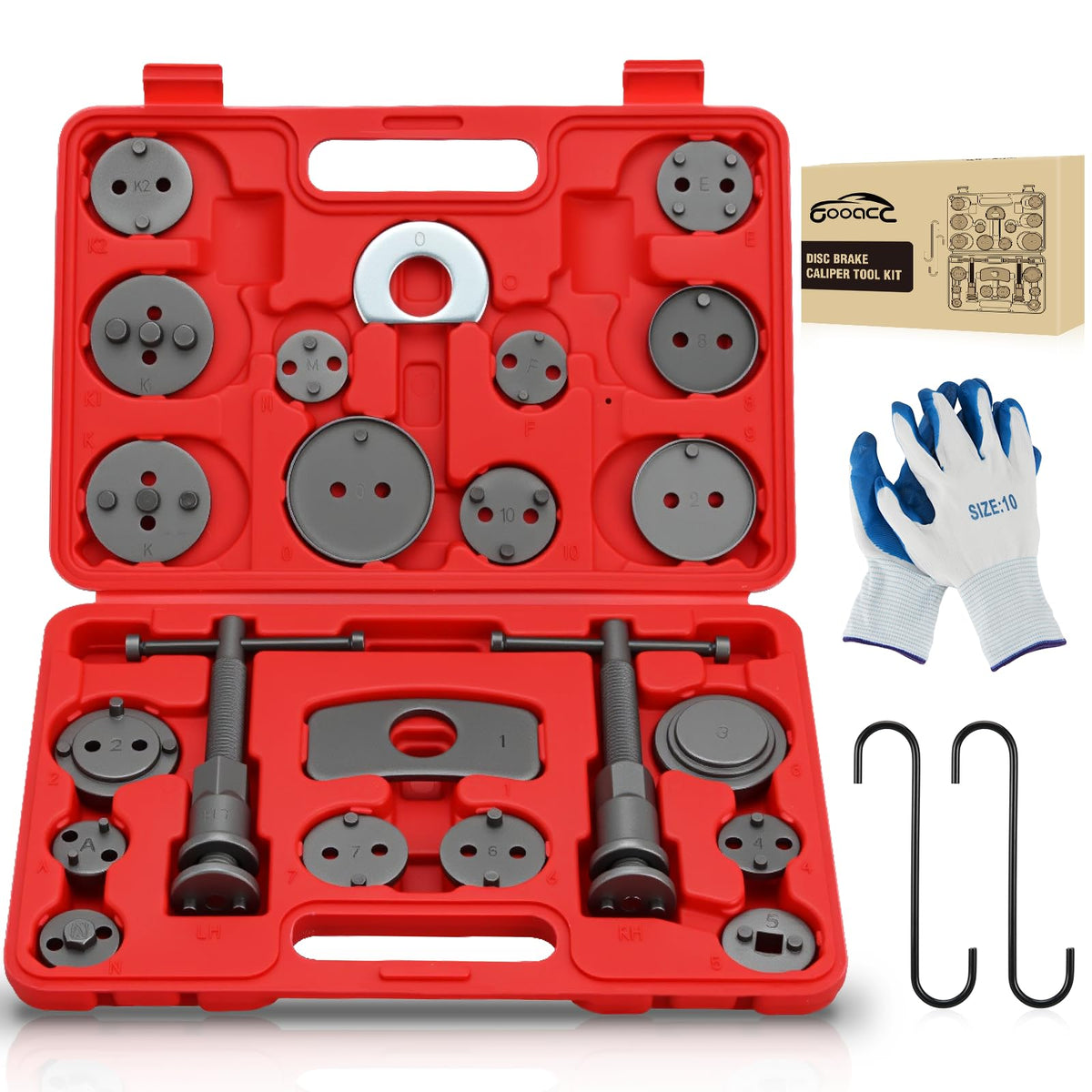 22pc Disc Brake Caliper Compression Tool Set L6176