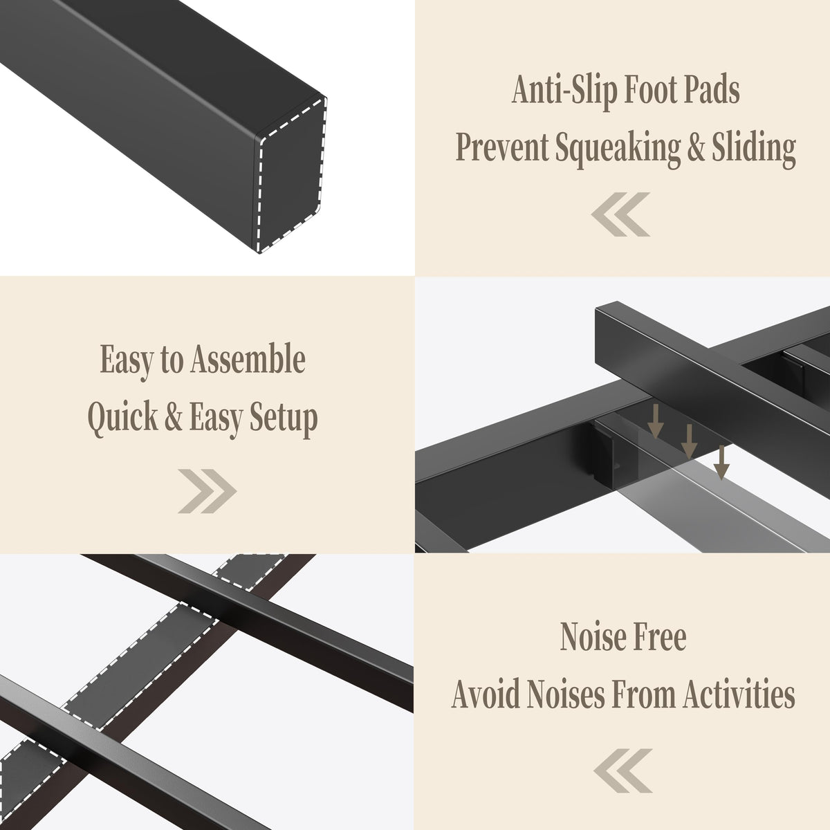 Queen Bed Frame with USB Charging Station F313295
