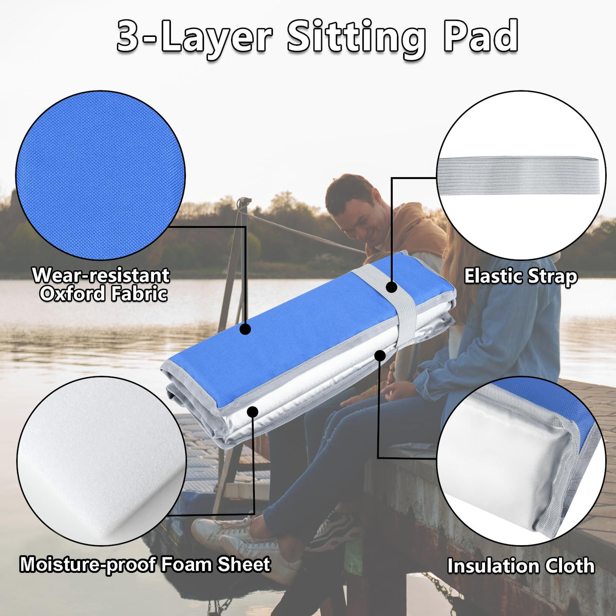 2 Pcs Foldable Foam Seat Cushion H5329