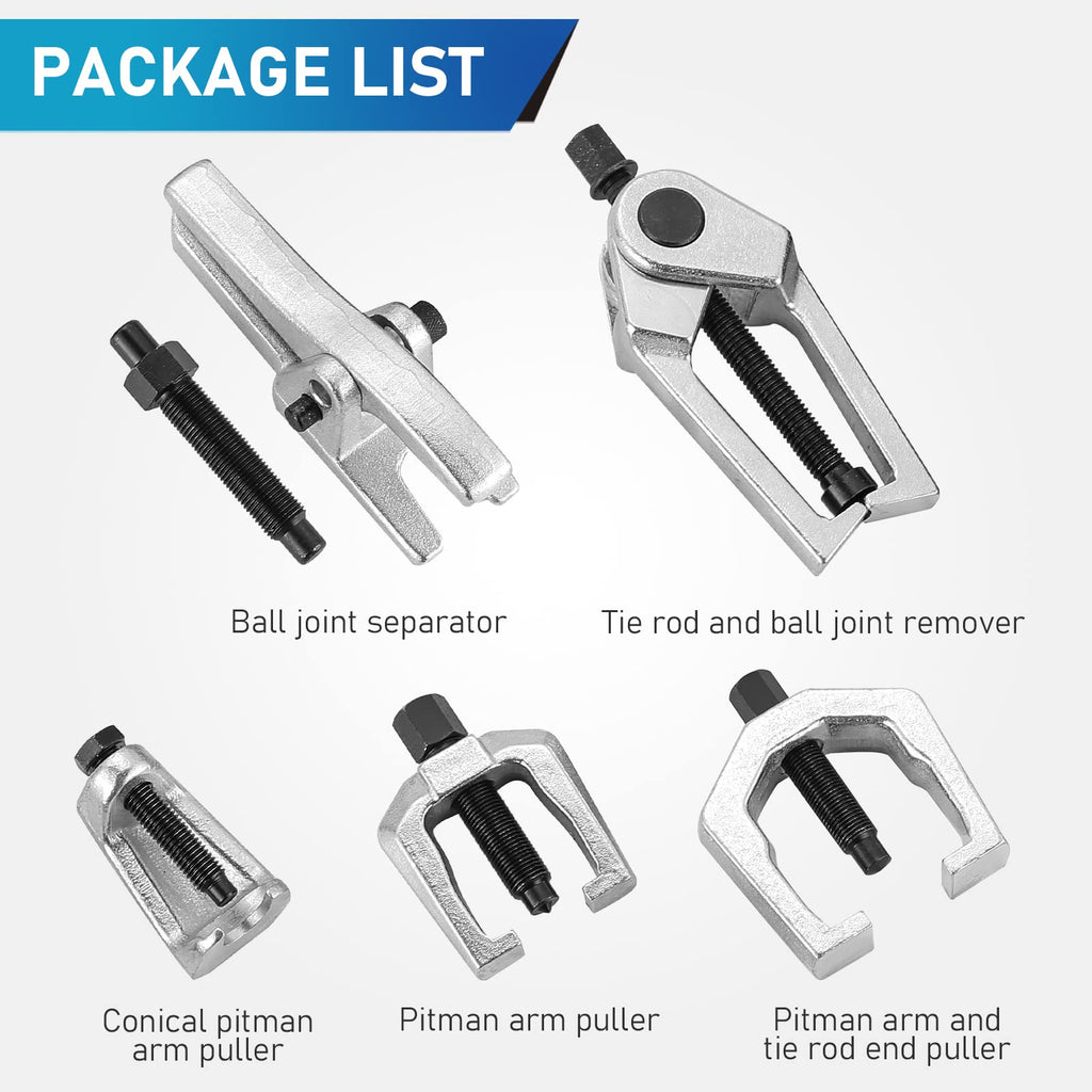 5pcs Ball Joint Separator Pitman Arm Puller Tie Rod End Tool Set B3608