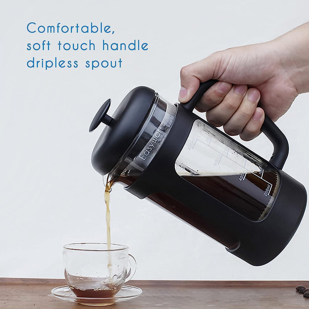 12 oz French Press Coffee Tea Maker with 10g Measuring Spoon C994