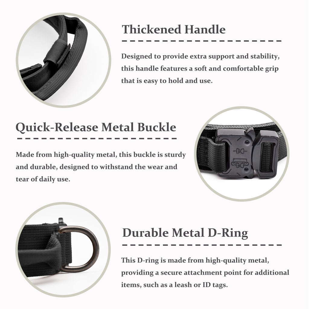 Adjustable Nylon Tactical Dog Collar Q778791