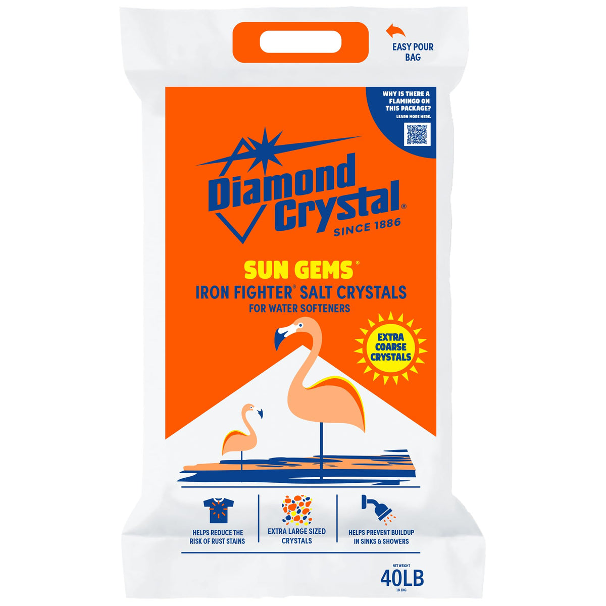 Water Softener Salt Crystals, 40 lbs U63318