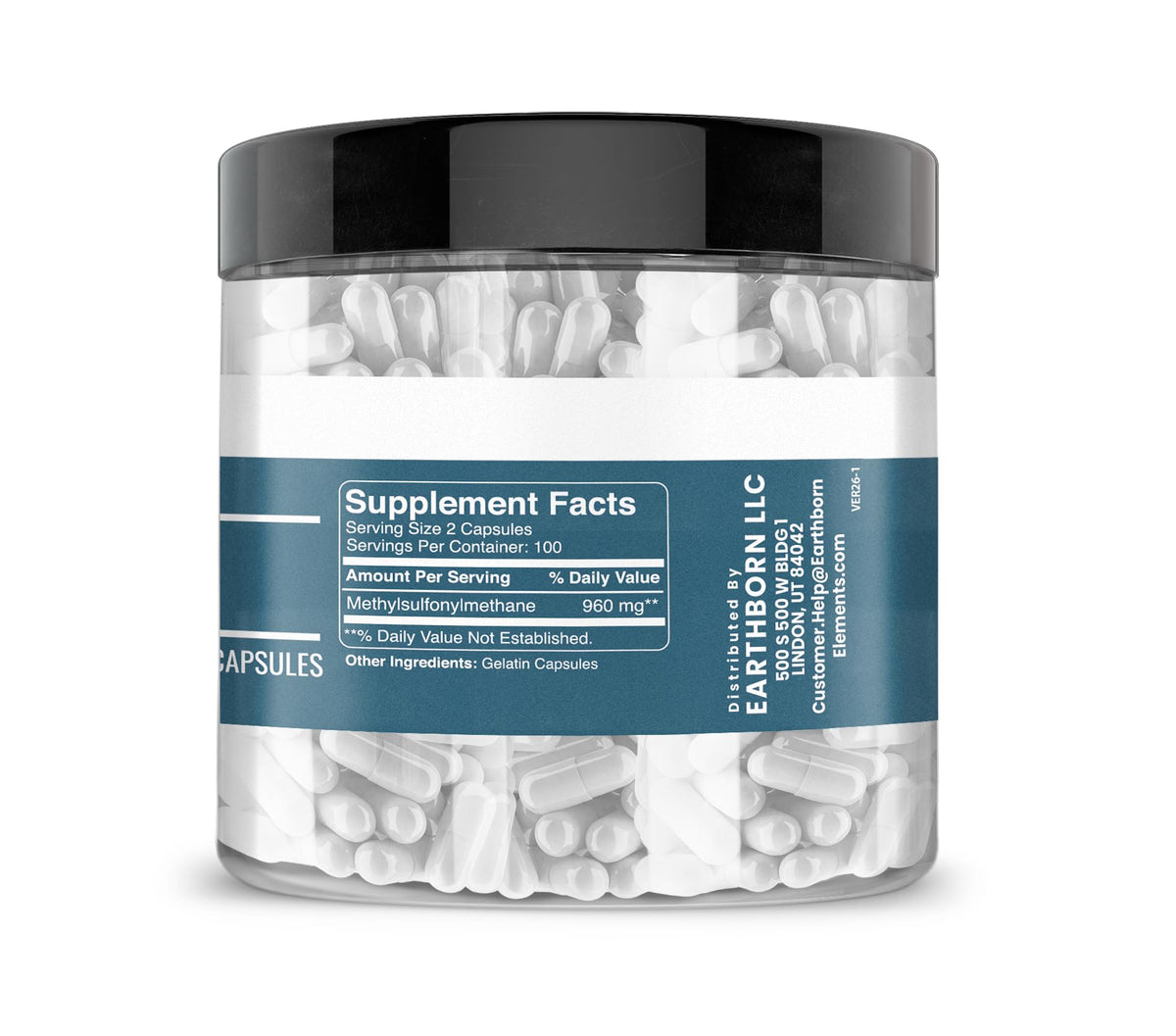 Methylsulfonylmethane (MSM) 200 Capsules K813