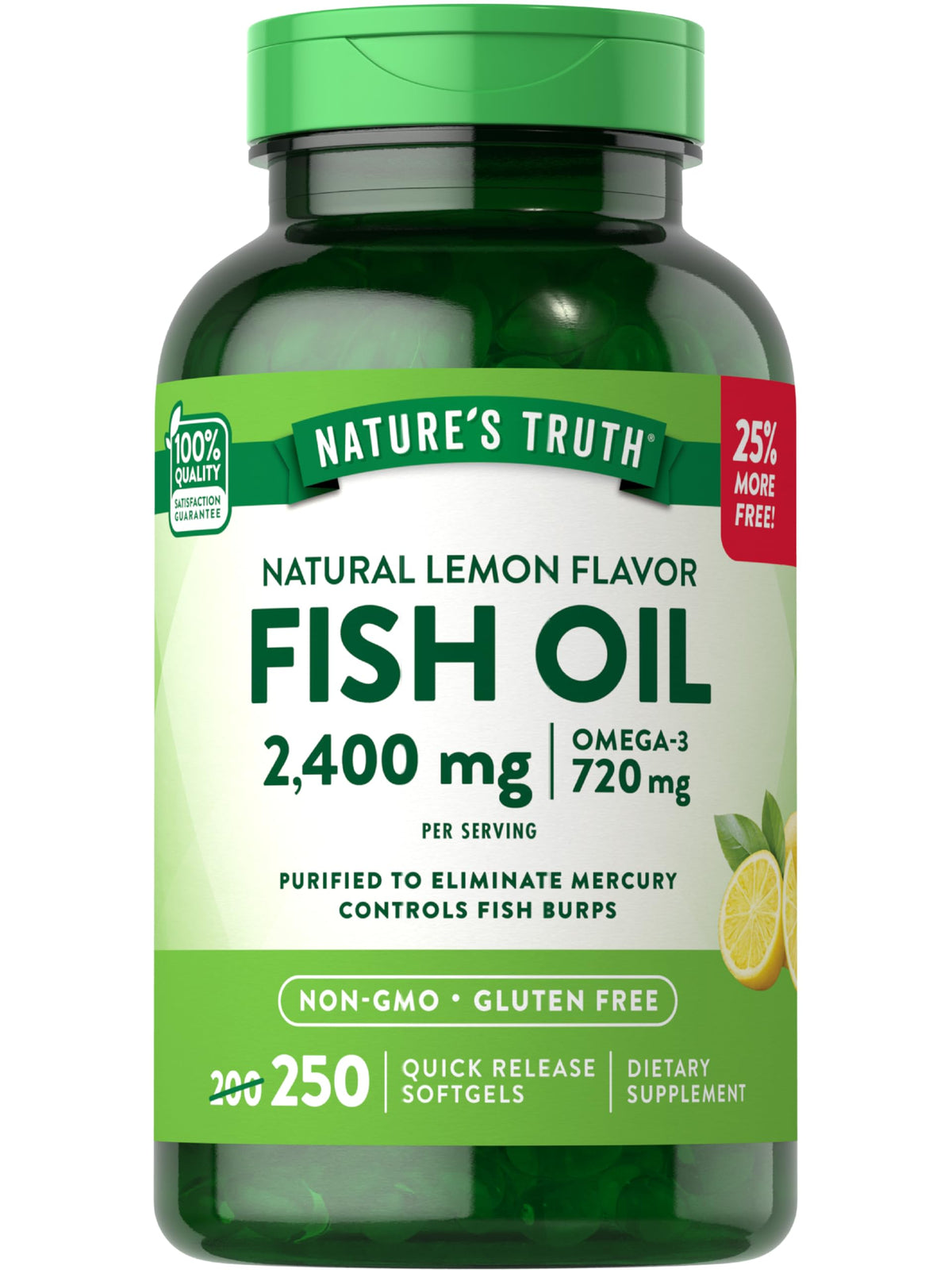 Fish Oil 2400mg 250 Softgels Omega 3 Q34709