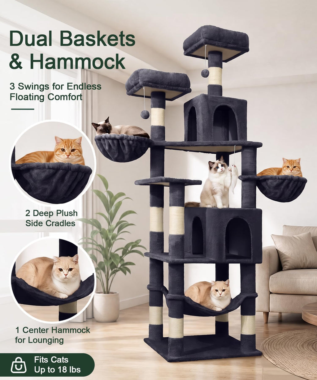 70 Inch Heavy Duty Cat Tree Y98452