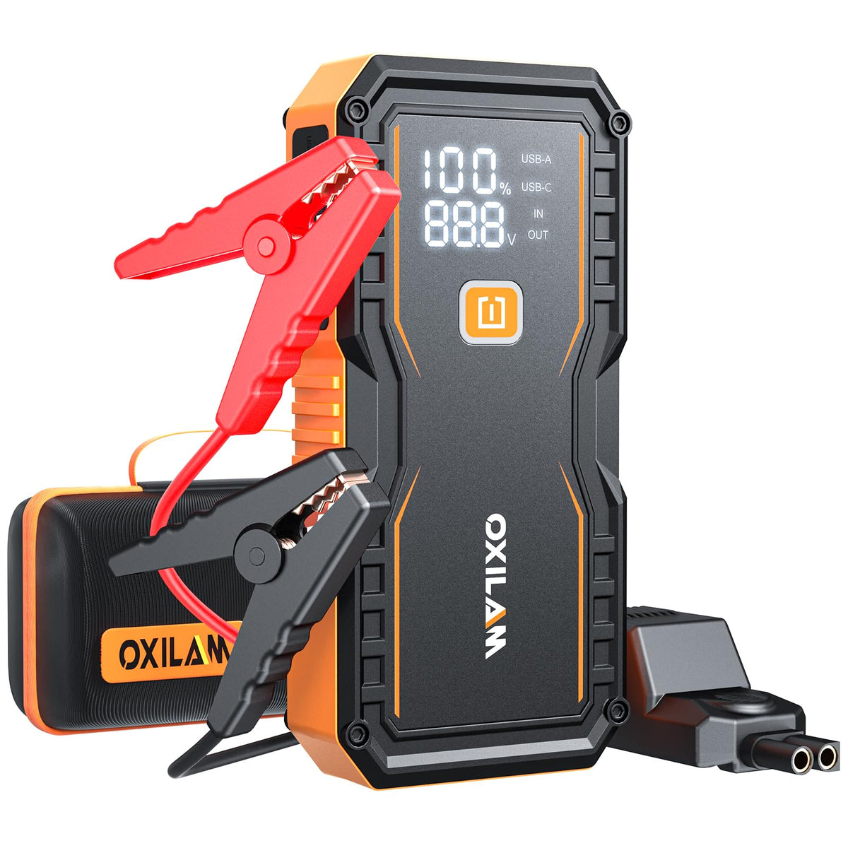 6000A Portable 12V Lithium Jump Starter with Jumper Cables C640524
