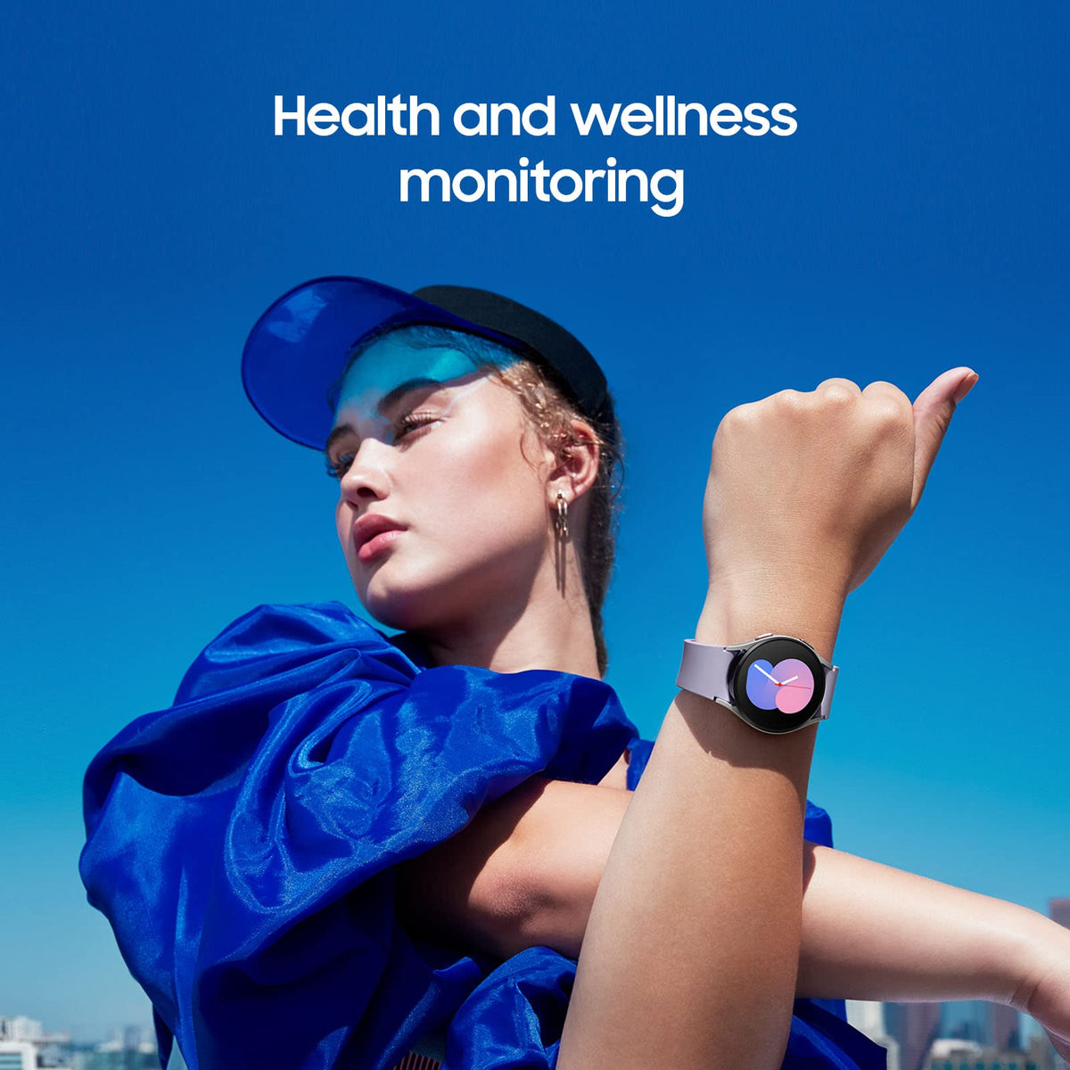 40mm Bluetooth Smartwatch with Fitness and Sleep Tracker, Pink Gold Bezel J7766