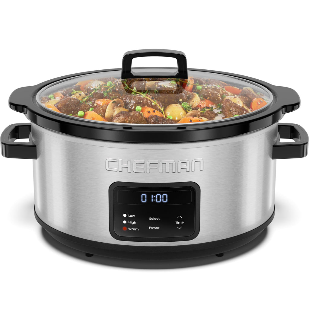 7 Quart Programmable Digital Slow Cooker with Ceramic Crock S119881