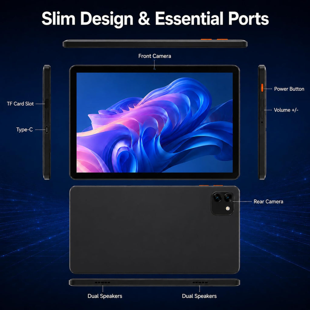Android 15 Tablet, Octa-core 12GB RAM + 64GB + 64GB Card K182