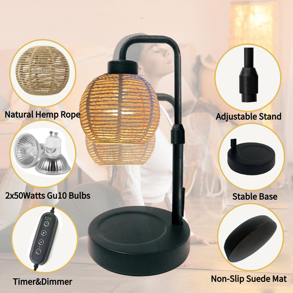 Electric Candle Warmer Lamp with Timer, Adjustable Dimmable P678
