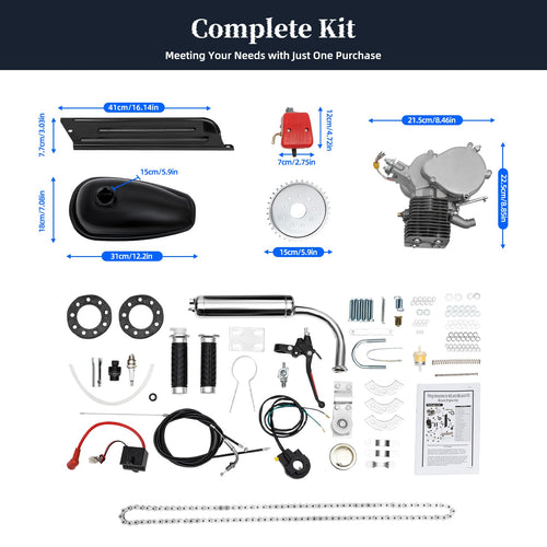 100CC 2-Stroke Gas Bike Engine Conversion Kit with CDI Ignition 36 Teeth A995