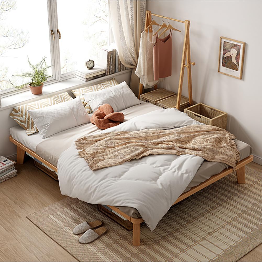 California-King Wood Platform Bed Frame L5038