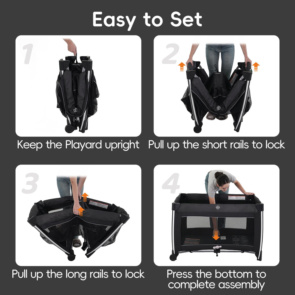 4 in 1 Baby Playards with Bassinet Z8123