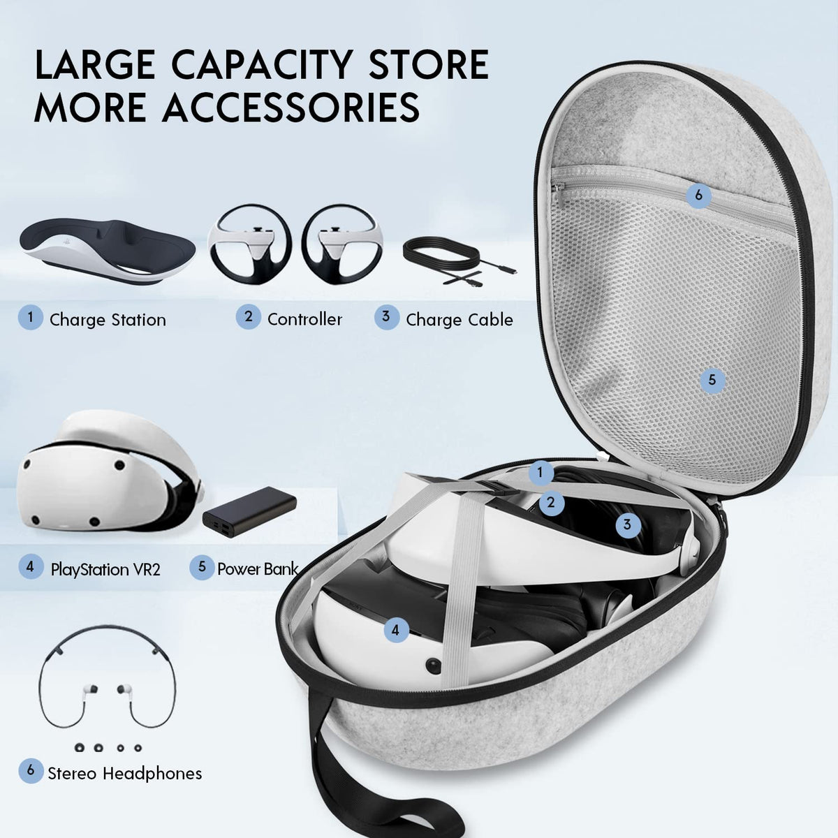 Hard Carrying Case for Gaming Headset and Touch Controllers N434006