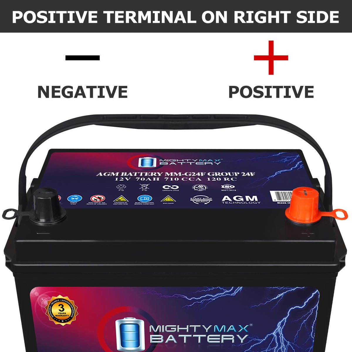 12V 70Ah AGM Replacement Battery H938