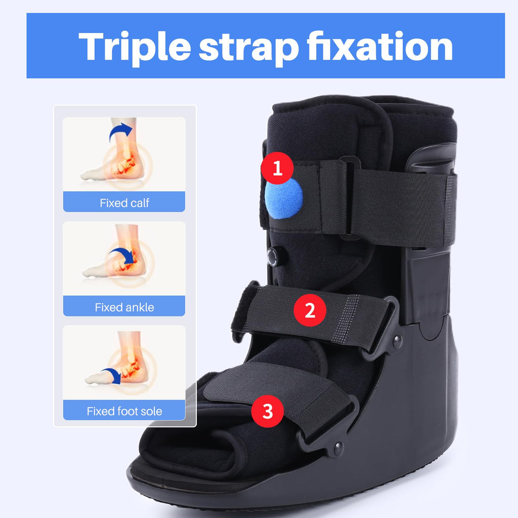 Black Medium Inflatable Walking Boot H416