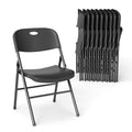 Folding Chairs Set of 10 Black P61998