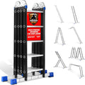 Aluminium 7 in 1 Extension Ladder 19.6Ft 330lbs P290