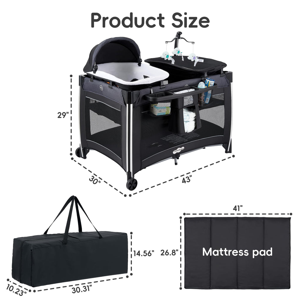 4 in 1 Baby Playards with Bassinet Z8123