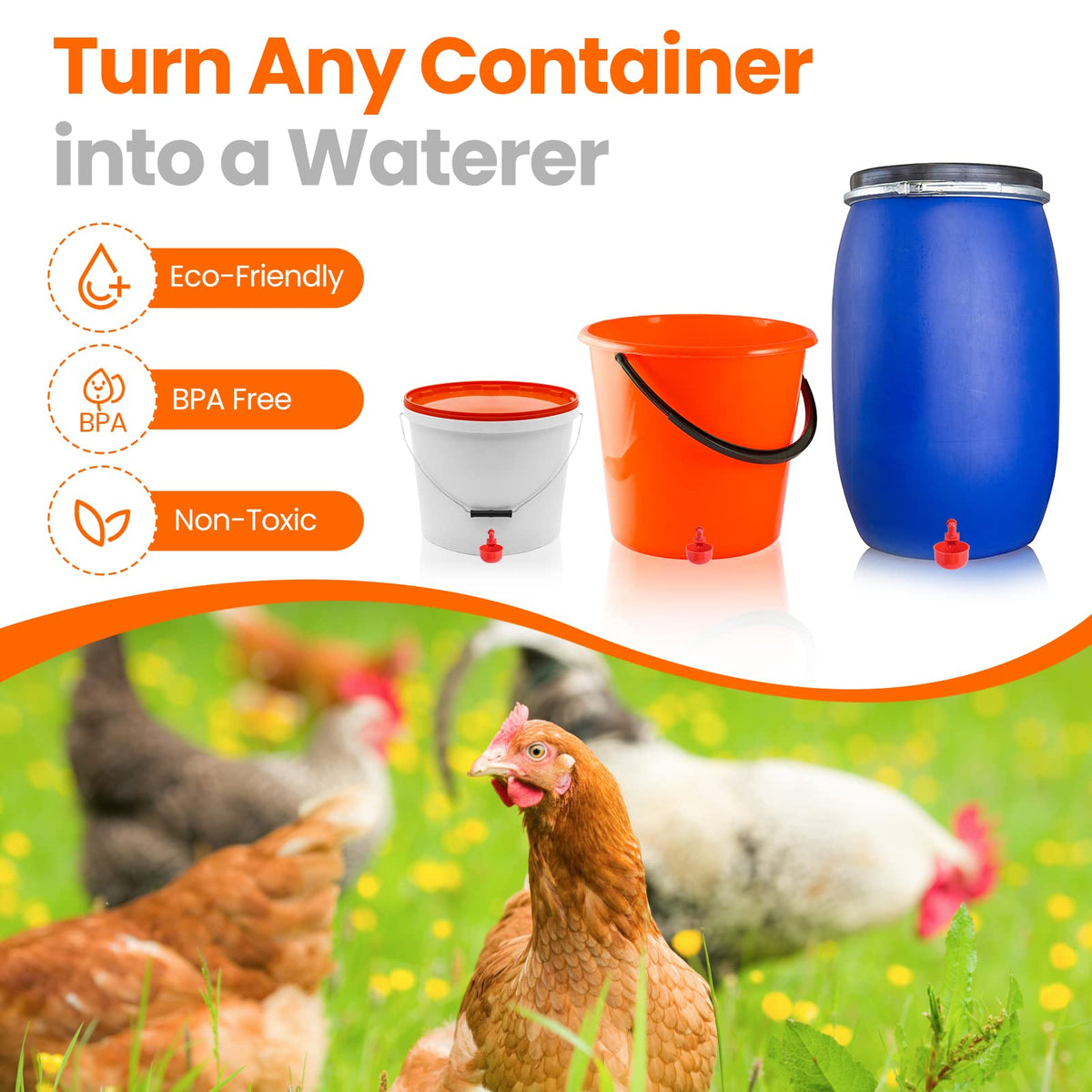 24 Pack Automatic Chicken Waterer Z546