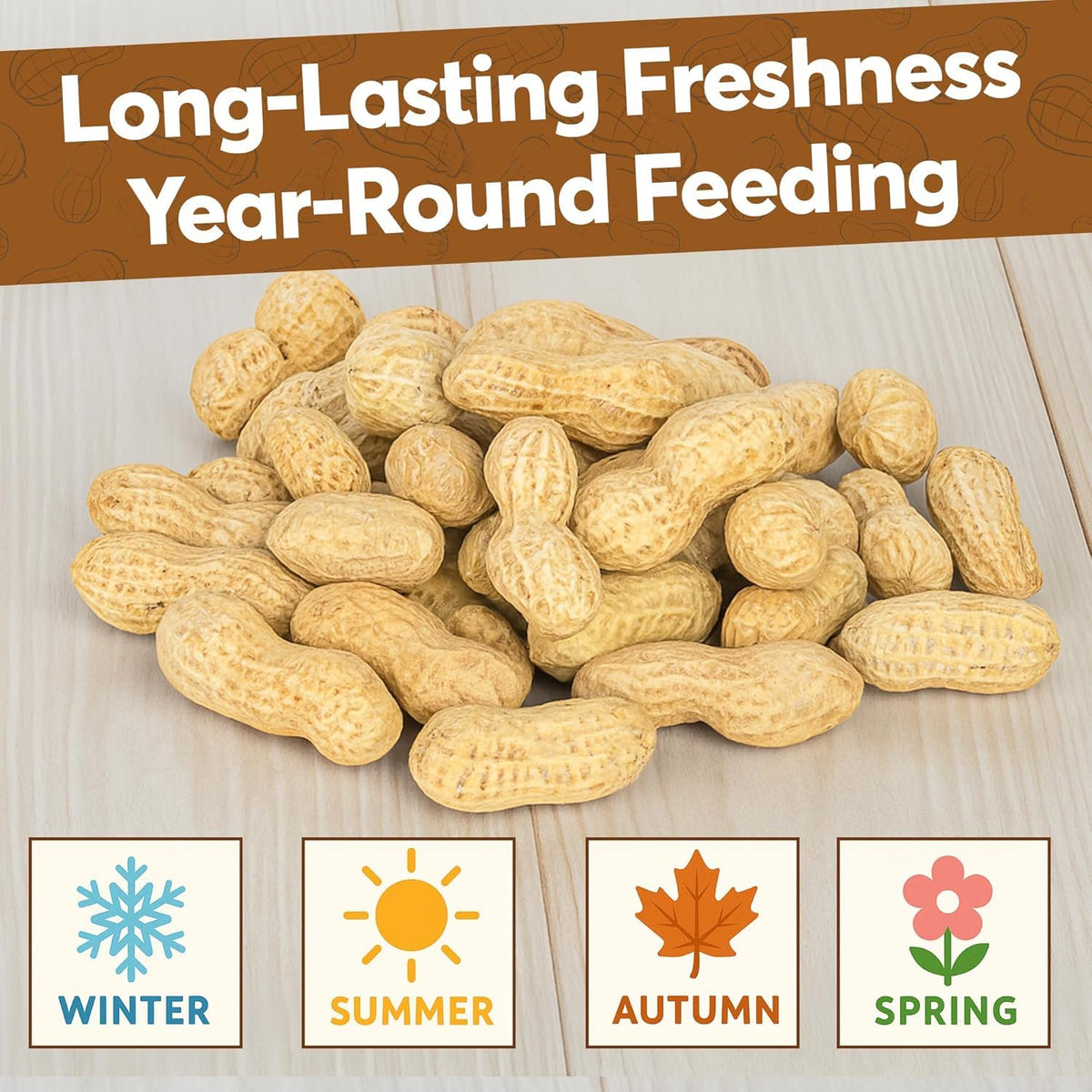 Raw Peanuts for Squirrels and Birds, 5 Pounds Total U45353