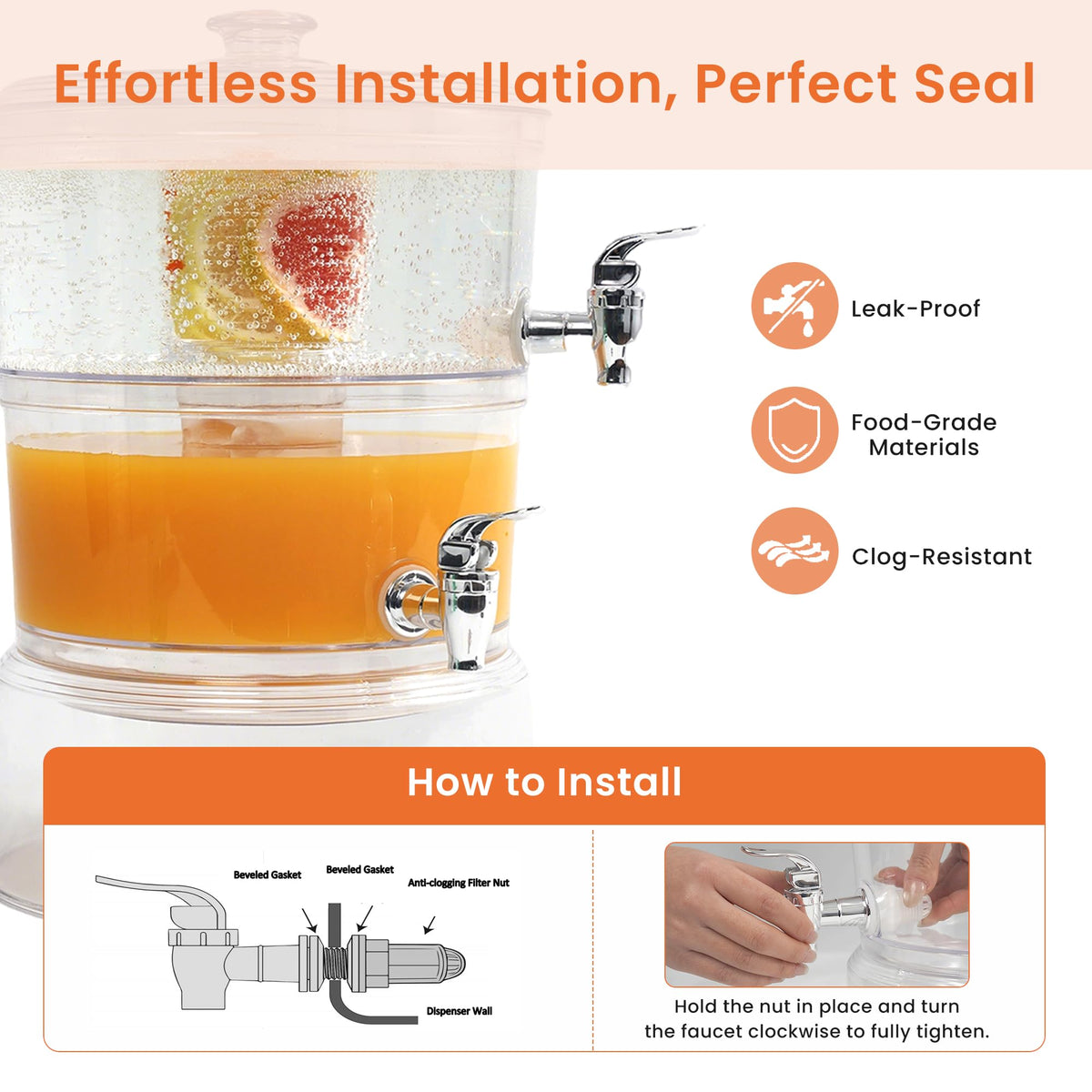 2 Gallon Beverage Dispenser with Stand V90697