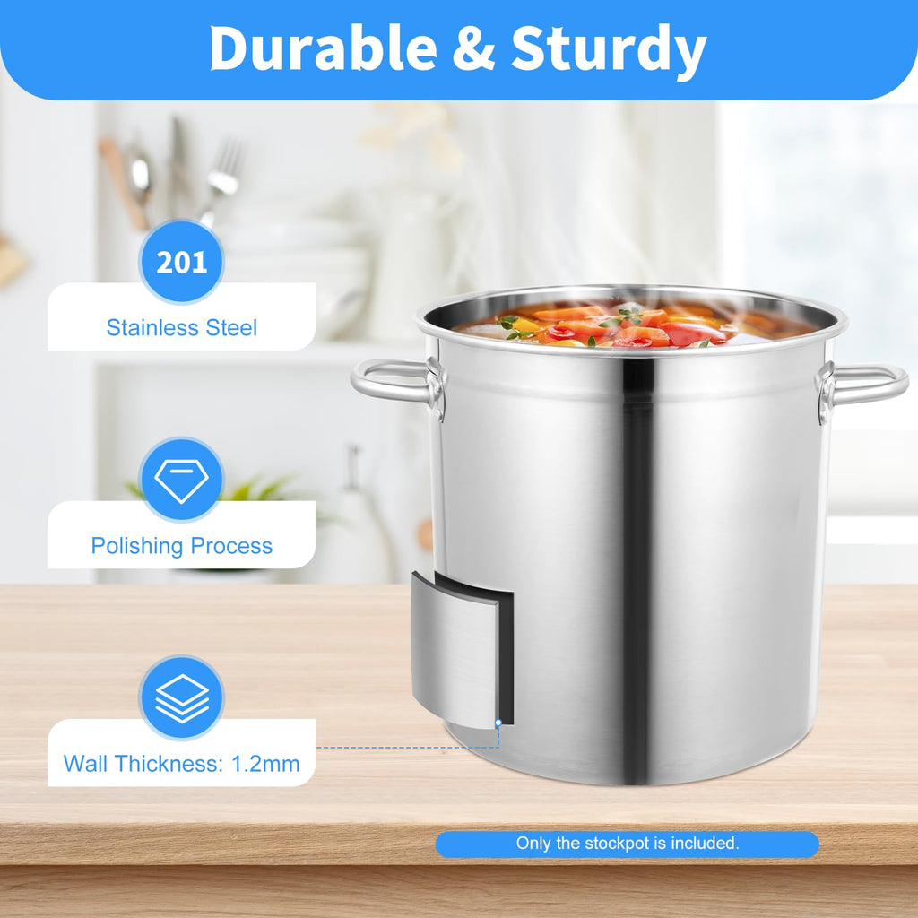 35L Stainless Steel Stockpot with Lid G30457