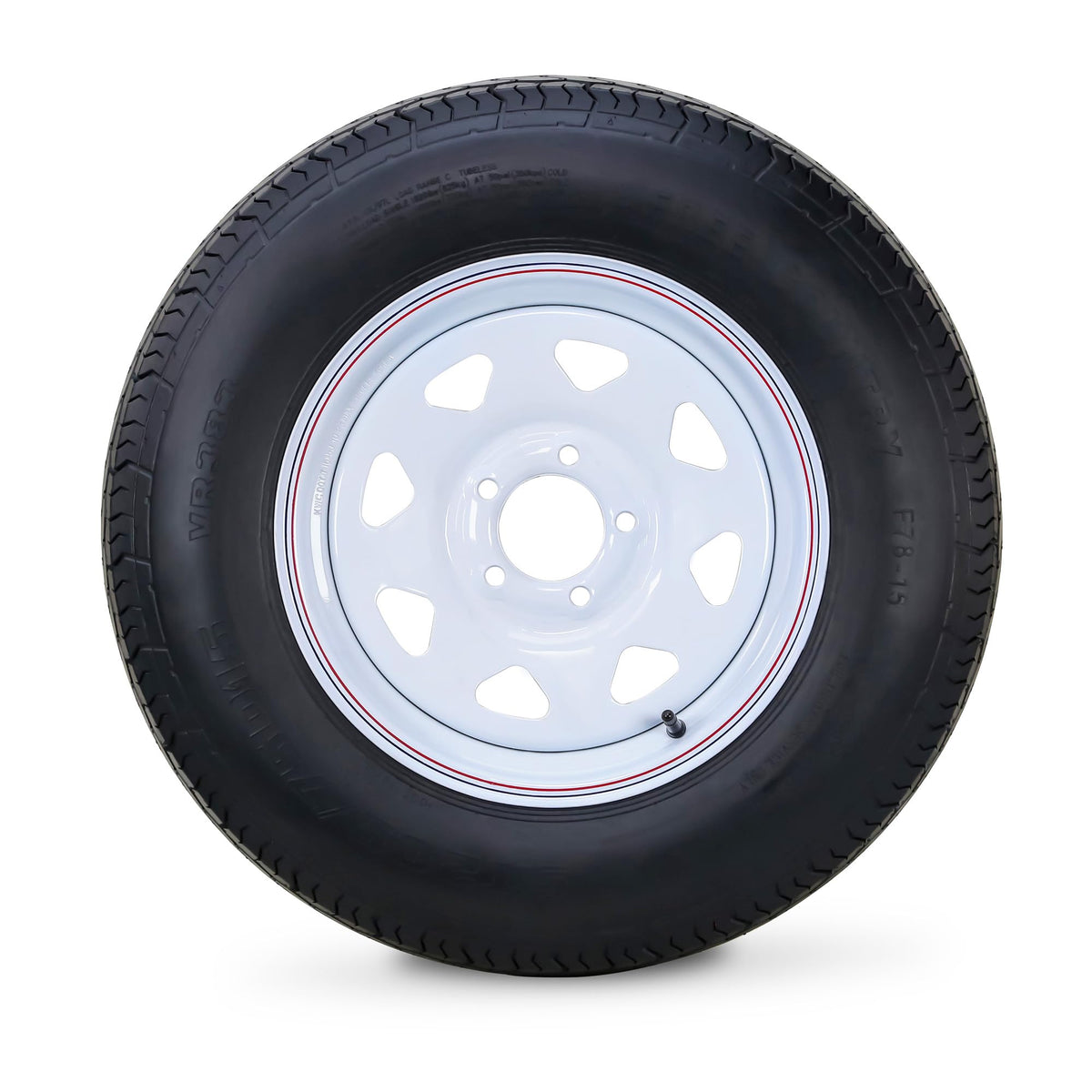 Trailer Tire Wheel ST205/75D15 6PR 101L 5X4.5 White Spoke Rim H996241