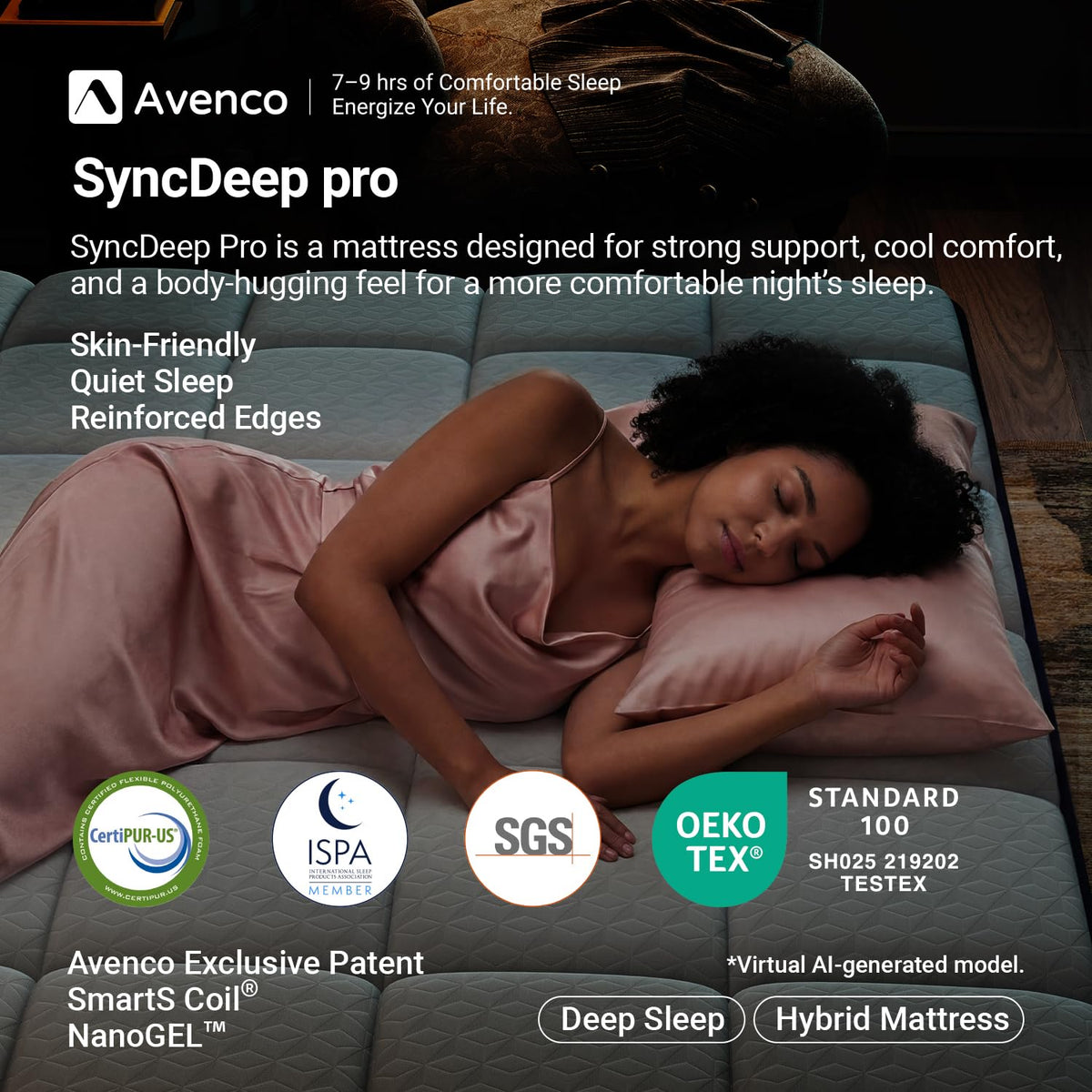 12 Inch Full Size Hybrid Gel Memory Foam Mattress S1838