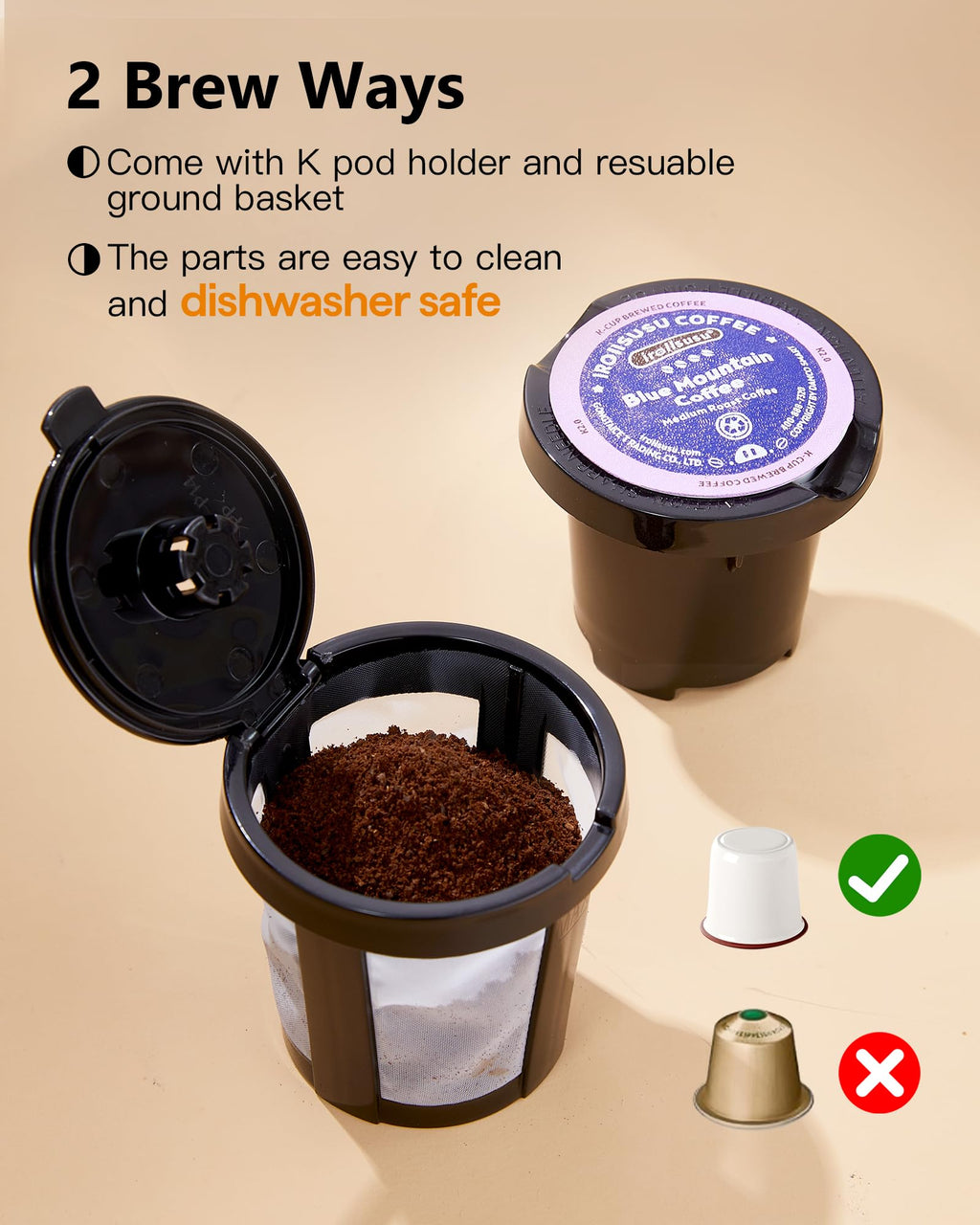 Mini Single Serve Coffee Maker with Handle H737931