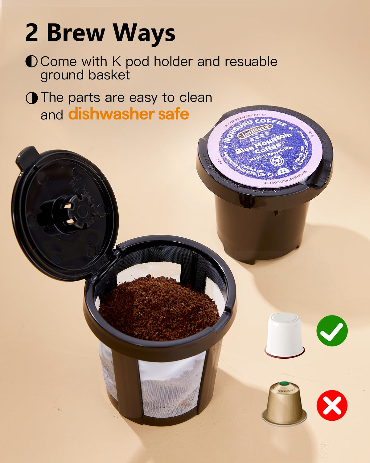 Mini Single Serve Coffee Maker with Handle H737931