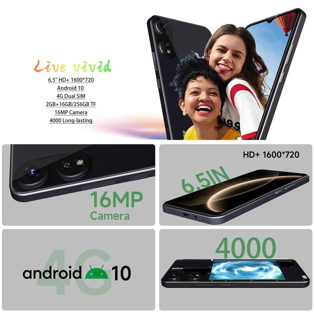 Unlocked Android Smartphone 4G LTE Dual SIM 16MP A187