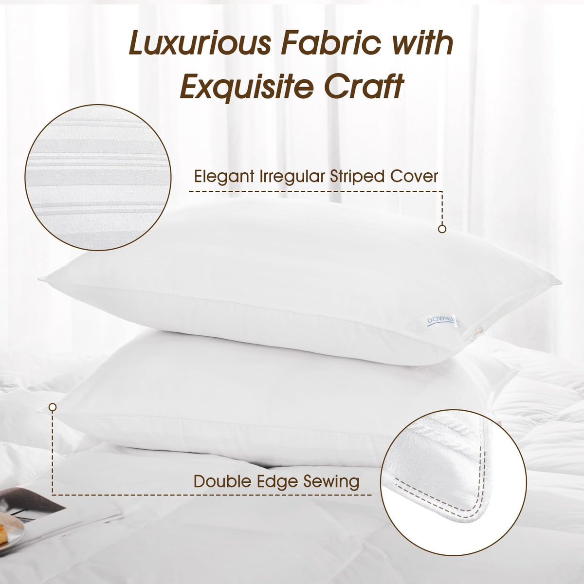 Down Alternative King Size Pillows Set of 2 P131