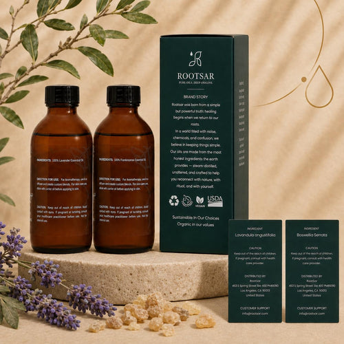 2 Pack Frankincense and Lavender Essential Oils 4 Fl Oz P6175